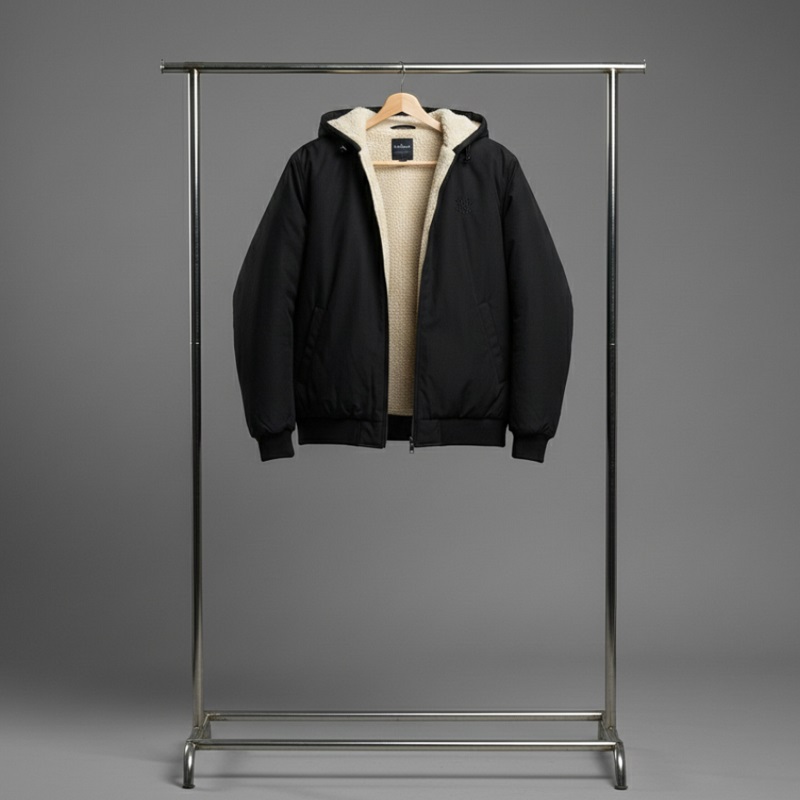 کاپشن مردانه مشکی داخل تمام خز مدل adidas-مشکی